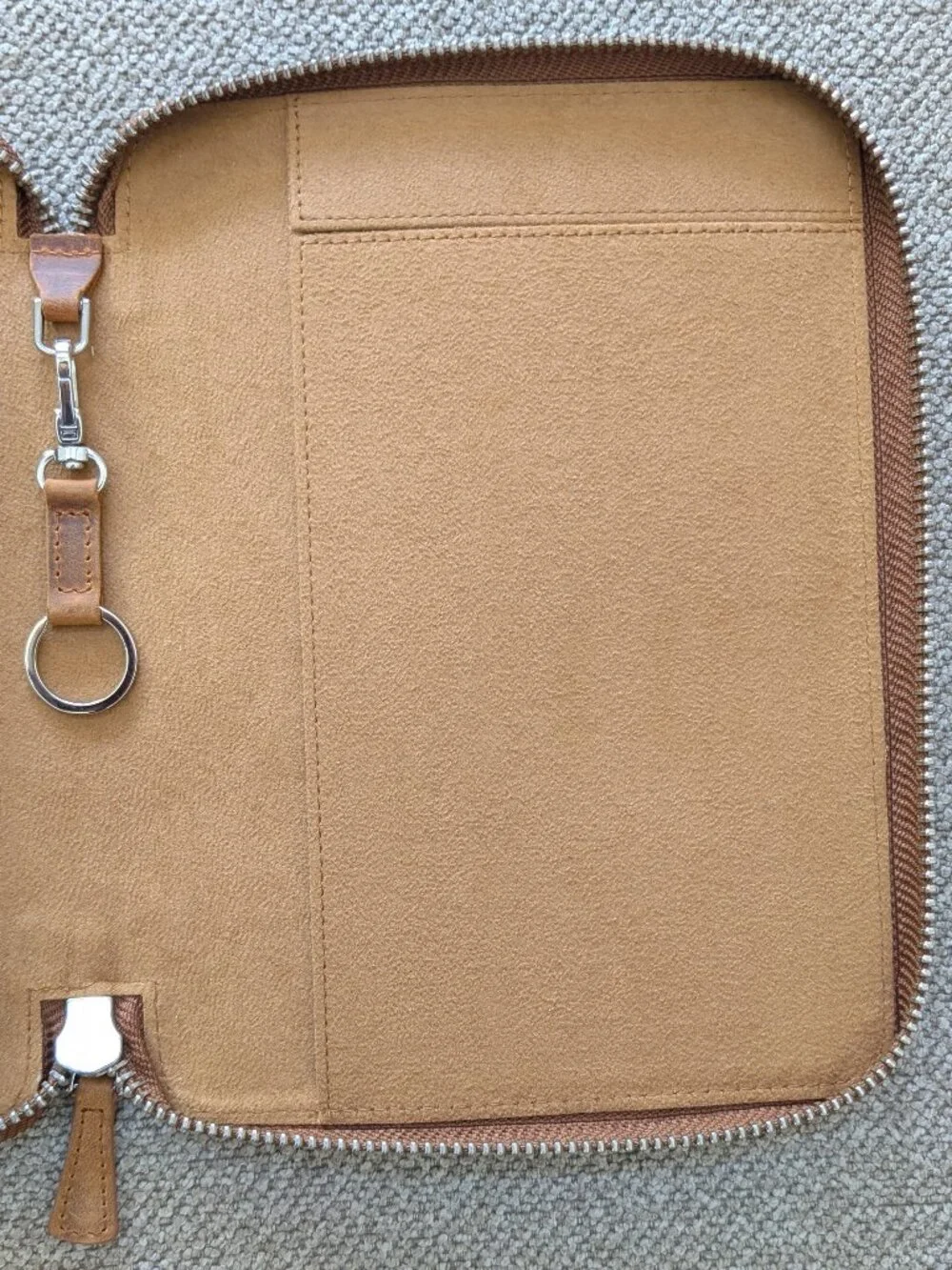 Galen Leather Zip A5 Journal Cover - Brown